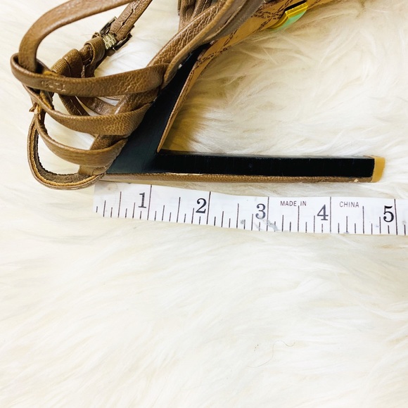 L.A.M.B | tan leather gladiator heels - Picture 5 of 6